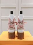 Louis Vuitton High Heel Martin Boots Pink