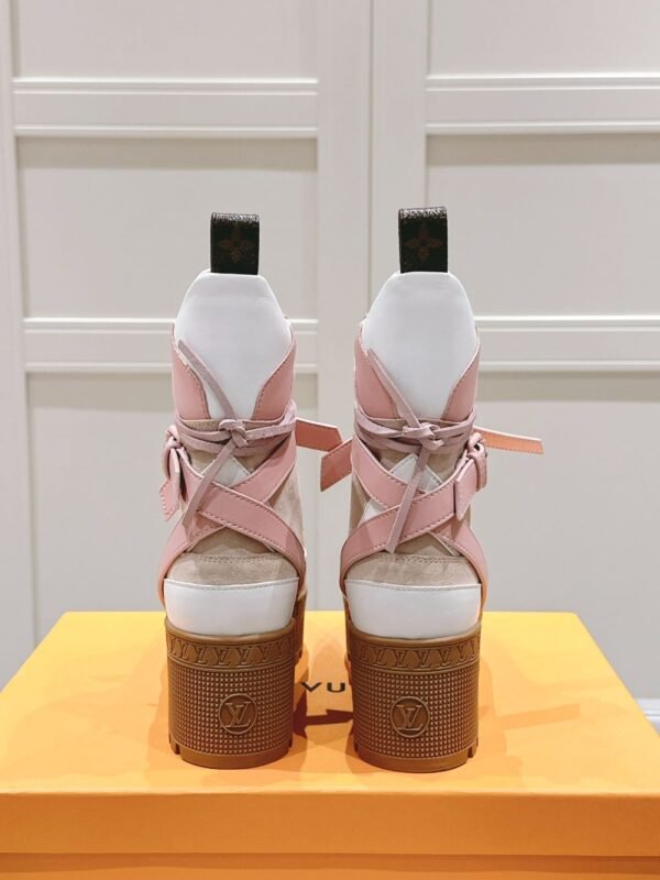 Louis Vuitton High Heel Martin Boots Pink