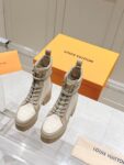 Louis Vuitton High Heel Martin Boots Cream