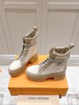 Louis Vuitton High Heel Martin Boots Cream
