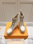 Louis Vuitton High Heel Martin Boots Cream