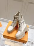 Louis Vuitton High Heel Martin Boots Cream