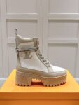 Louis Vuitton High Heel Martin Boots Cream