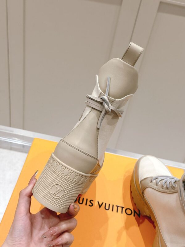 Louis Vuitton High Heel Martin Boots Cream