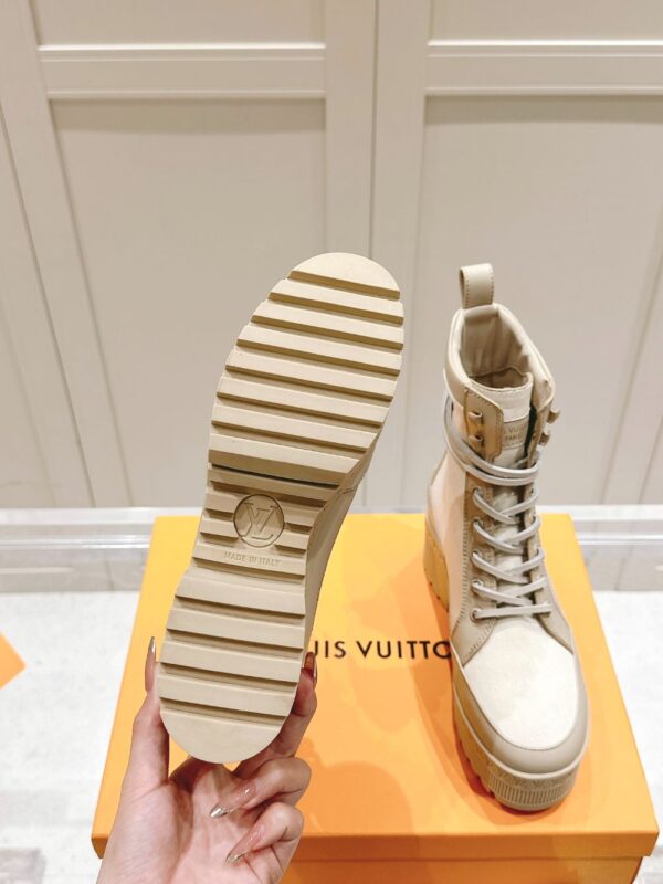Louis Vuitton High Heel Martin Boots Cream
