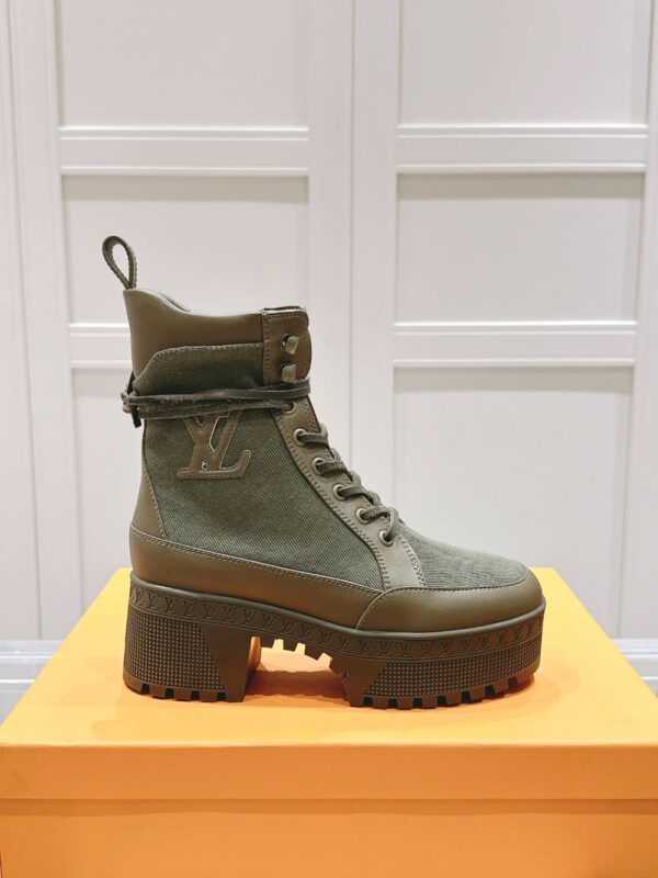 Louis Vuitton High Heel Martin Boots Green