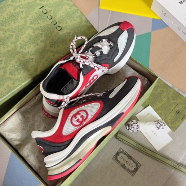 Gucci GG Run Men Red and Black White
