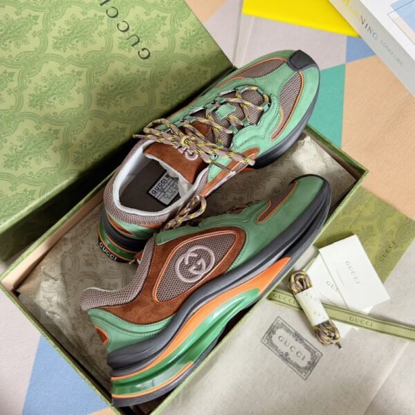 Gucci GG Run Men Green and Orange