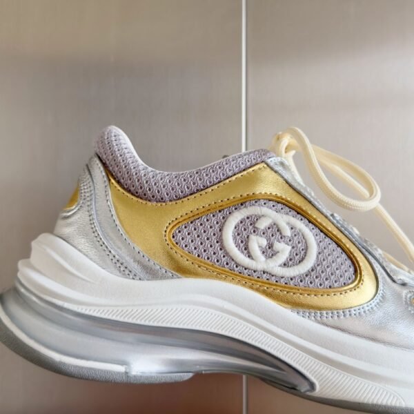 Gucci GG Run Gold Grey White