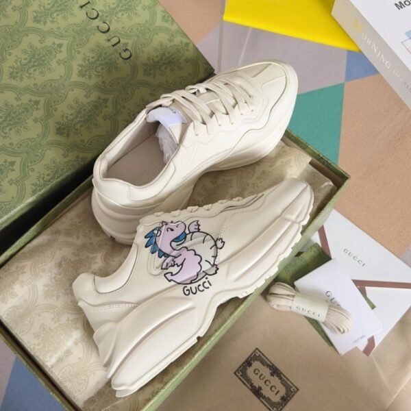 Gucci Rhyton GG Cream Pink Dragon