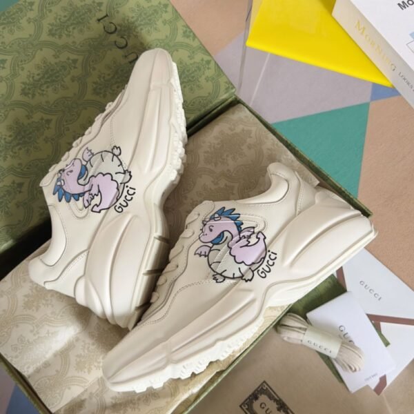 Gucci Rhyton GG Cream Pink Dragon