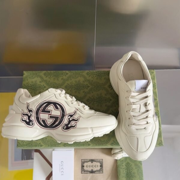 Gucci Rhyton GG Cream Black