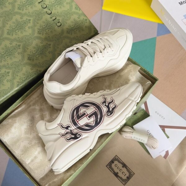 Gucci Rhyton GG Cream Black
