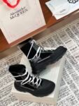Alexander Mcqueen Tread Slick Martin Boots Black and White