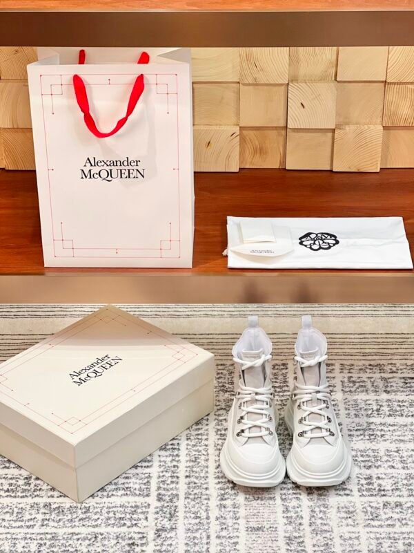 Alexander Mcqueen  Tread Slick Martin Boots White