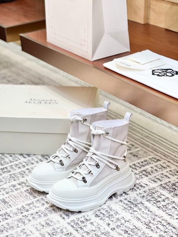 Alexander Mcqueen  Tread Slick Martin Boots White