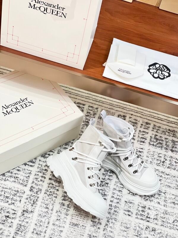 Alexander Mcqueen  Tread Slick Martin Boots White