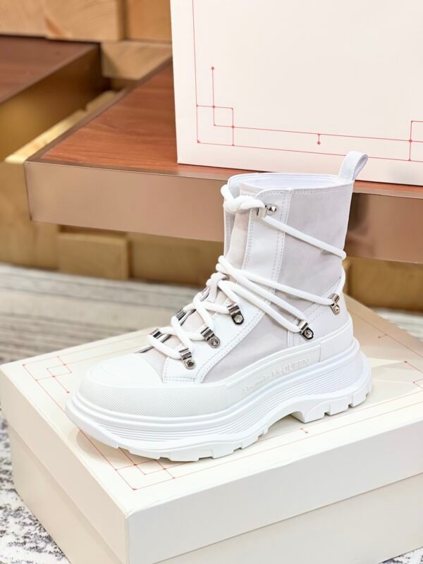 Alexander Mcqueen  Tread Slick Martin Boots White