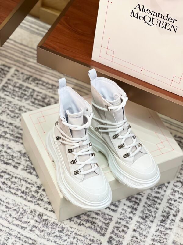 Alexander Mcqueen  Tread Slick Martin Boots White
