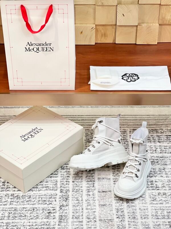 Alexander Mcqueen  Tread Slick Martin Boots White