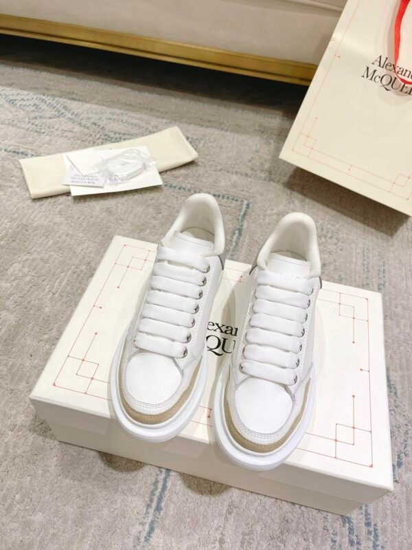 Alexander Mcqueen  White and Khaki Grey