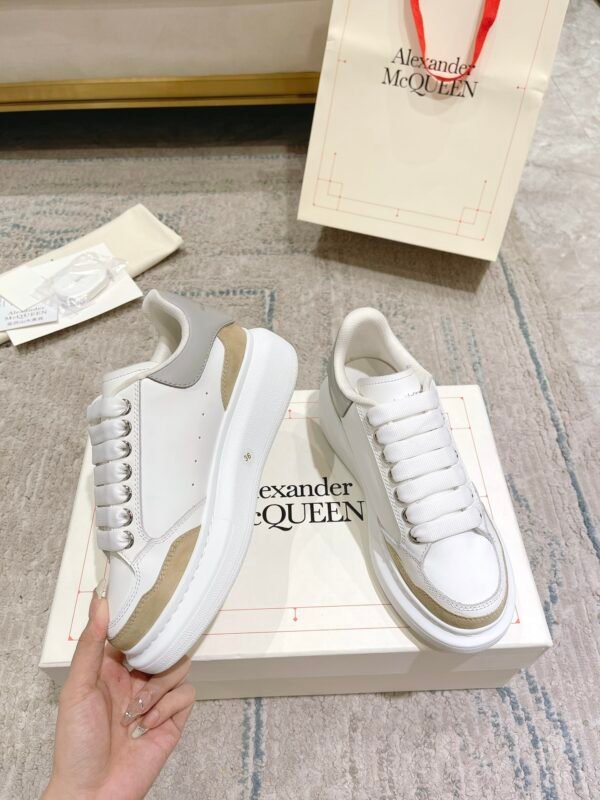 Alexander Mcqueen  White and Khaki Grey