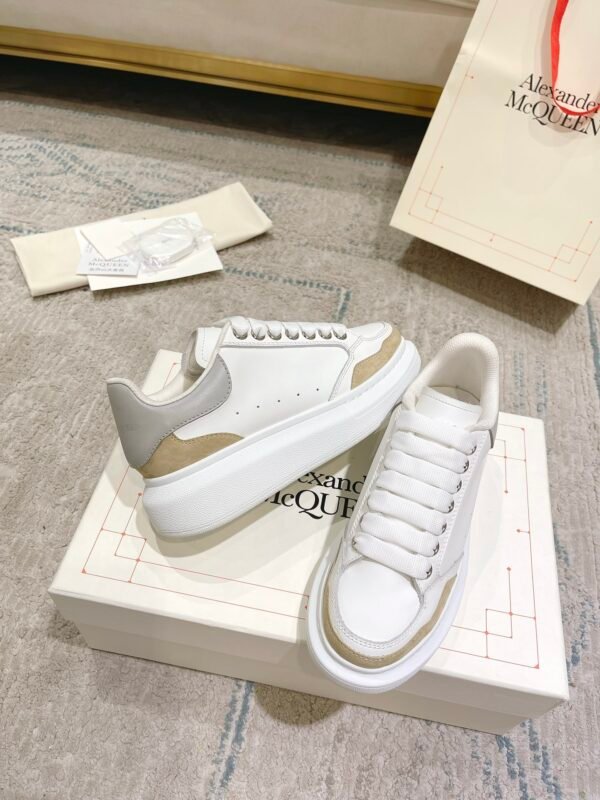 Alexander Mcqueen  White and Khaki Grey