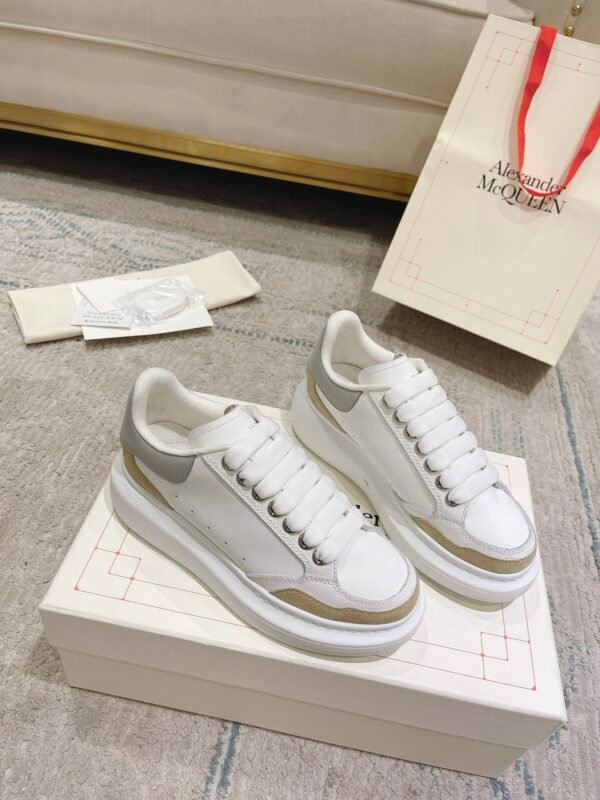 Alexander Mcqueen  White and Khaki Grey