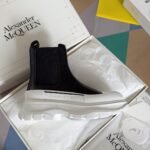 Alexander Mcqueen  Chelsea Boots White and Black