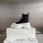 Alexander Mcqueen  Chelsea Boots White and Black