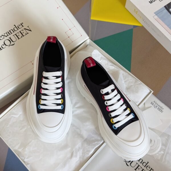 Alexander Mcqueen  Tread Slick  White and Red Black