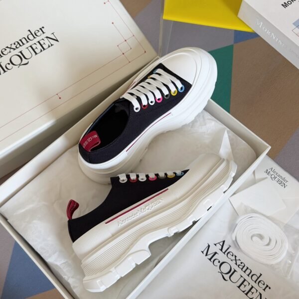 Alexander Mcqueen  Tread Slick  White and Red Black