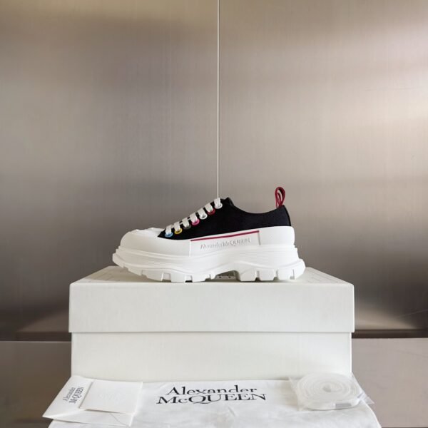Alexander Mcqueen  Tread Slick  White and Red Black