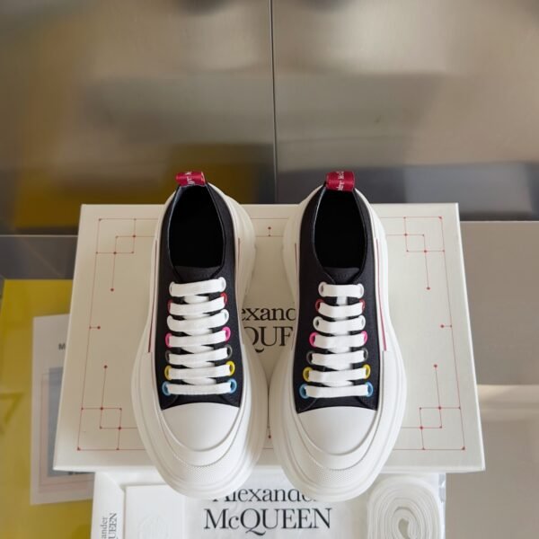 Alexander Mcqueen  Tread Slick  White and Red Black