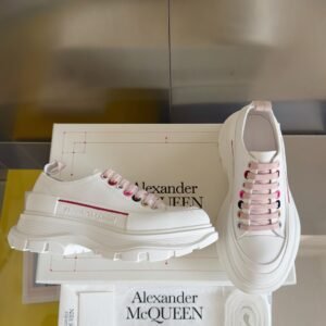 Alexander Mcqueen Tread Slick White and Red