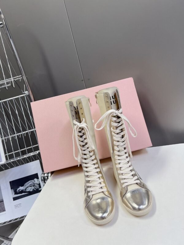 Miu Miu Taekwondo Shoes Sneaker Gold Long