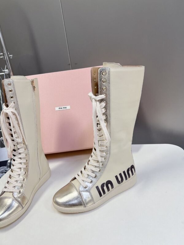 Miu Miu Taekwondo Shoes Sneaker Gold Long