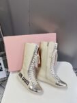 Miu Miu Taekwondo Shoes Sneaker Gold Long