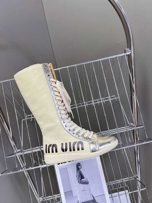 Miu Miu Taekwondo Shoes Sneaker Gold Long