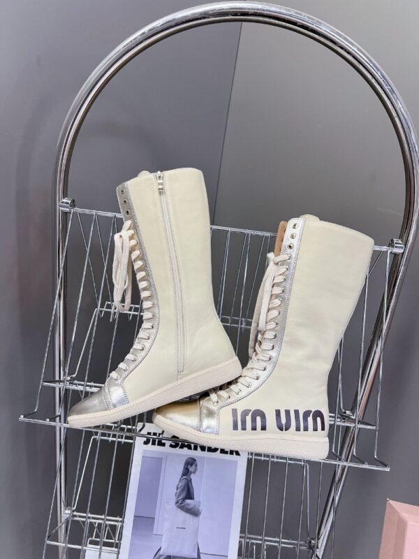 Miu Miu Taekwondo Shoes Sneaker Gold Long