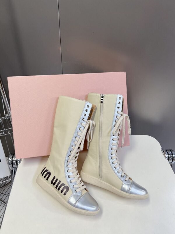 Miu Miu Taekwondo Shoes Sneaker Silver Long