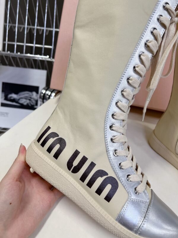 Miu Miu Taekwondo Shoes Sneaker Silver Long