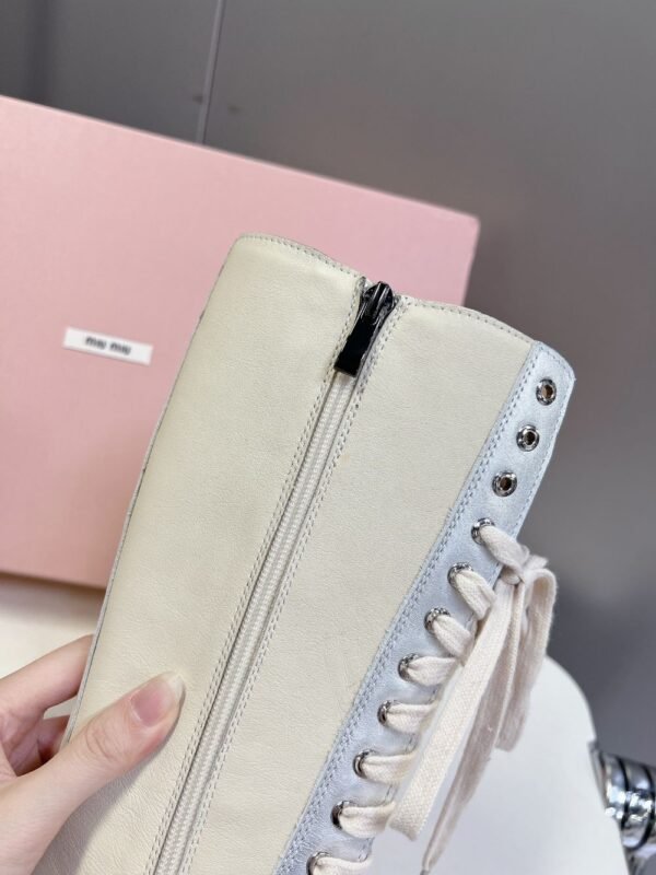 Miu Miu Taekwondo Shoes Sneaker Silver Long