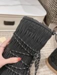 Miu Miu  Snow Long  Boots Down Wrinkles Black