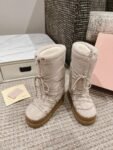 Miu Miu  Snow  Long Boots Down  Cream