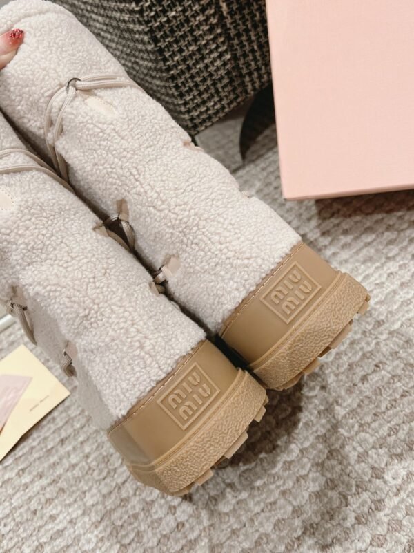 Miu Miu  Snow  Long Boots Down  Cream