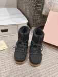 Miu Miu  Snow  Boots Down Wrinkles Black