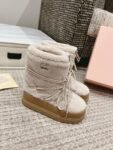 Miu Miu  Snow  Boots Down  Cream