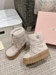 Miu Miu  Snow  Boots Down  Cream