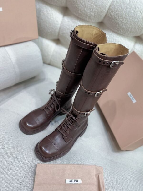 Miu Miu Rider Boots Winter Brown